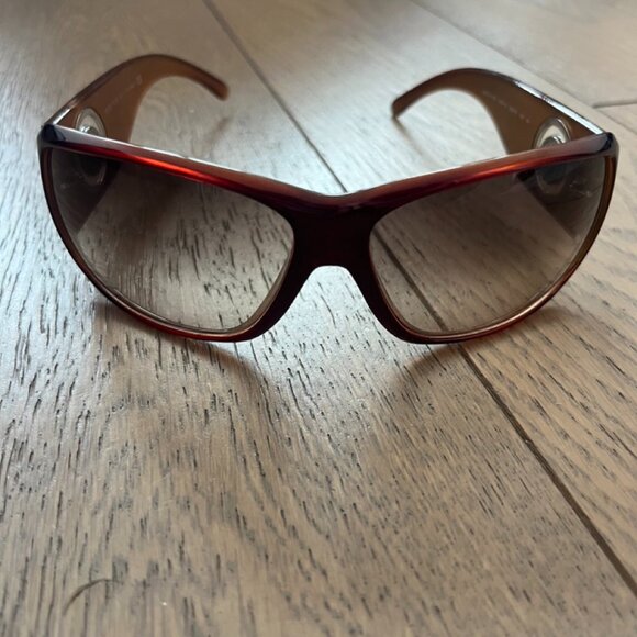 Vintage Versace Women\'s Brown Oversized Model 4105 Rare Sunglasses main image 3